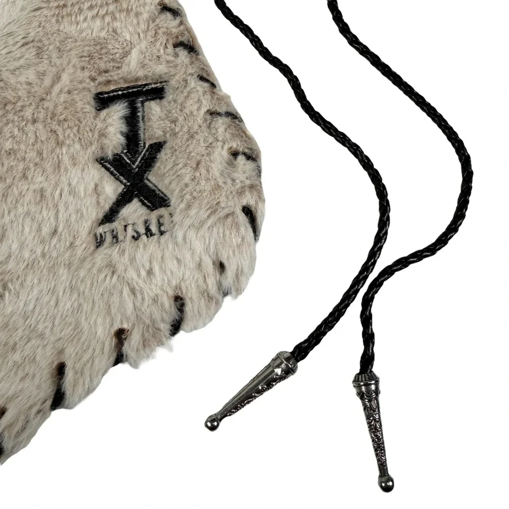 TX Whiskey Christmas Stocking‎ Western Rustic Faux Fur Bolo Tie Ice Cube Set NEW